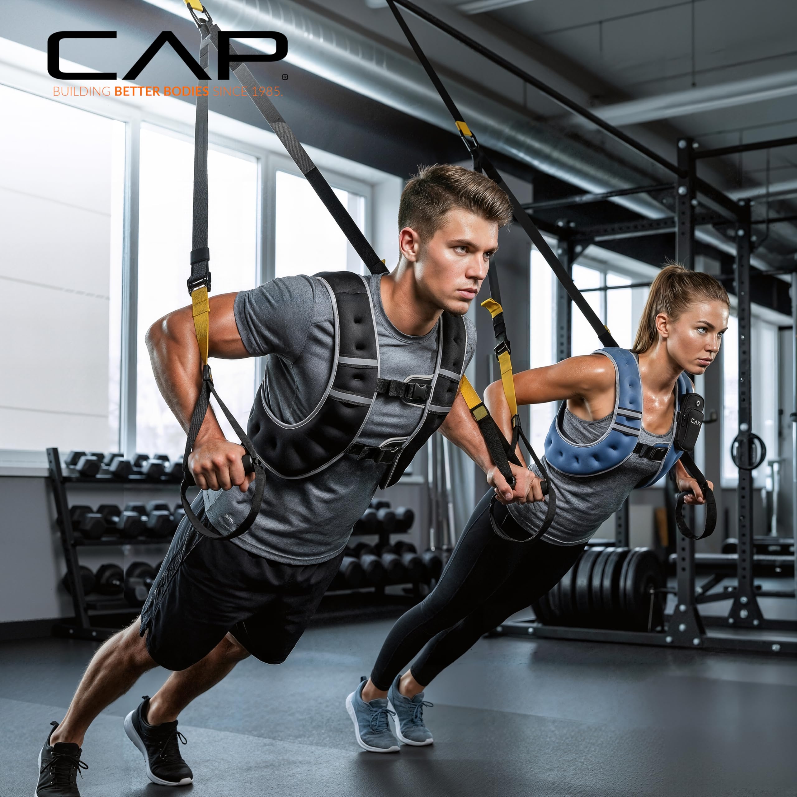 CAP vest adjustable strap detail for a snug, movement-free fit