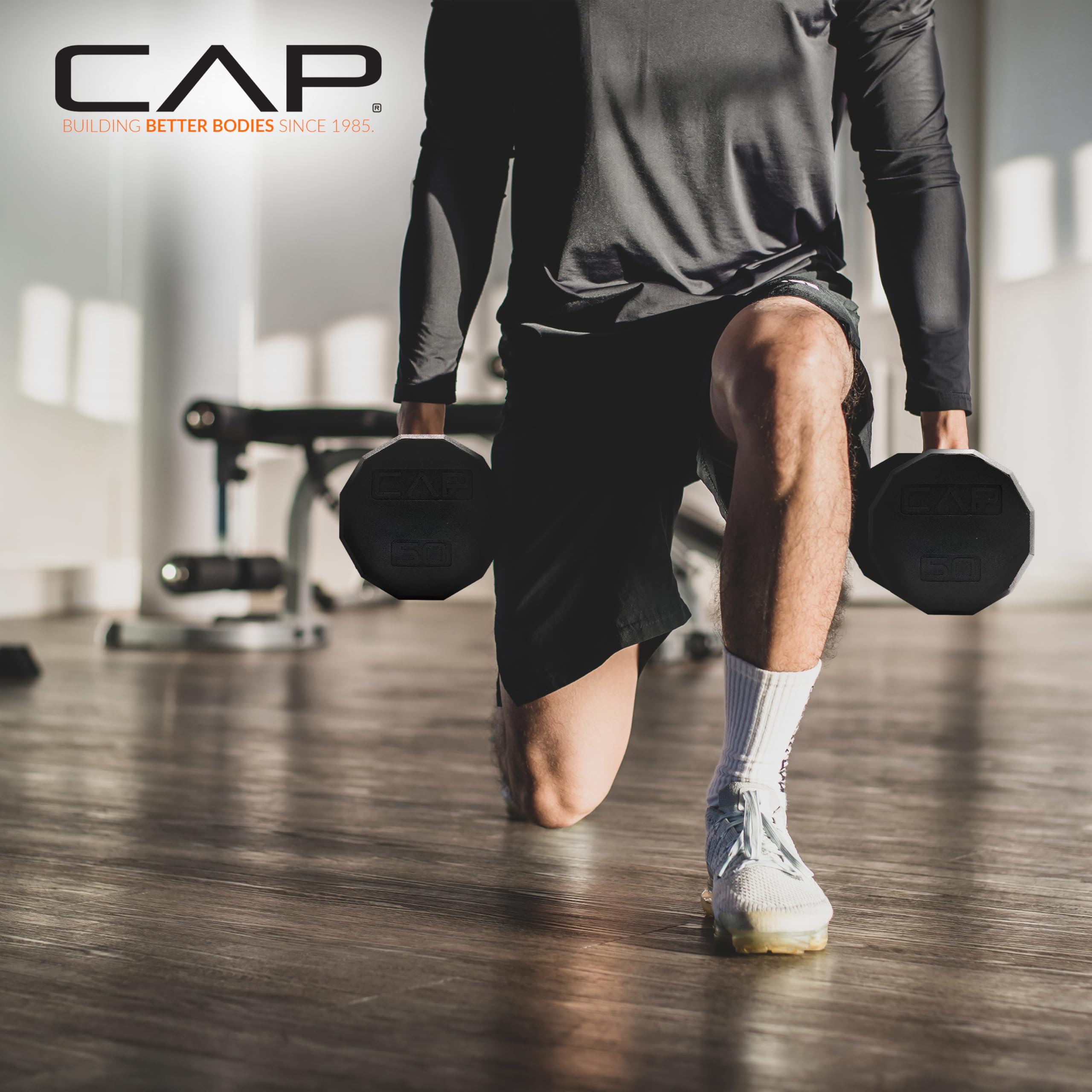 CAP raised weight markings on head for quick identification benefit