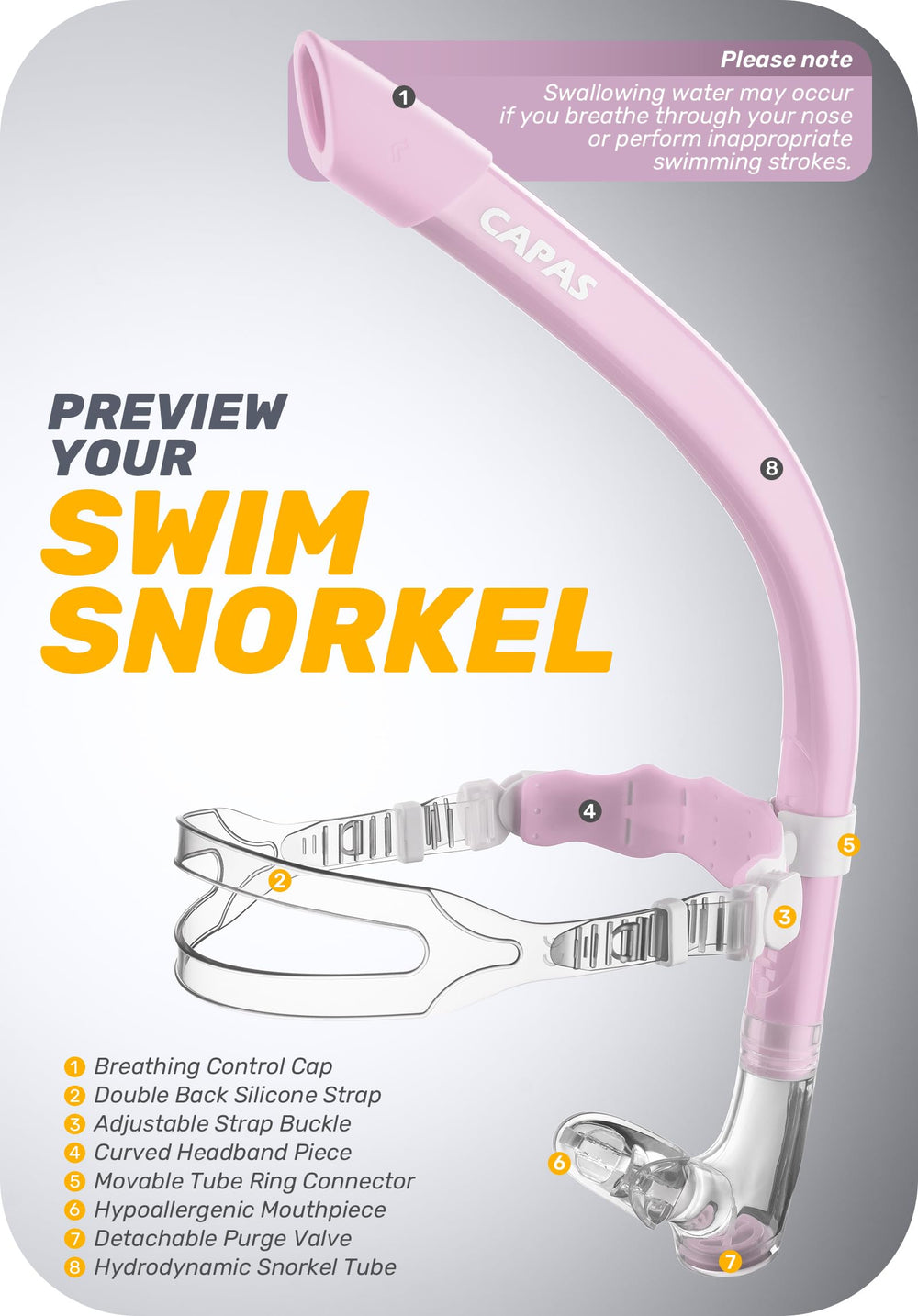 CAPAS close-up of liquid silicone mouthpiece for comfortable seal