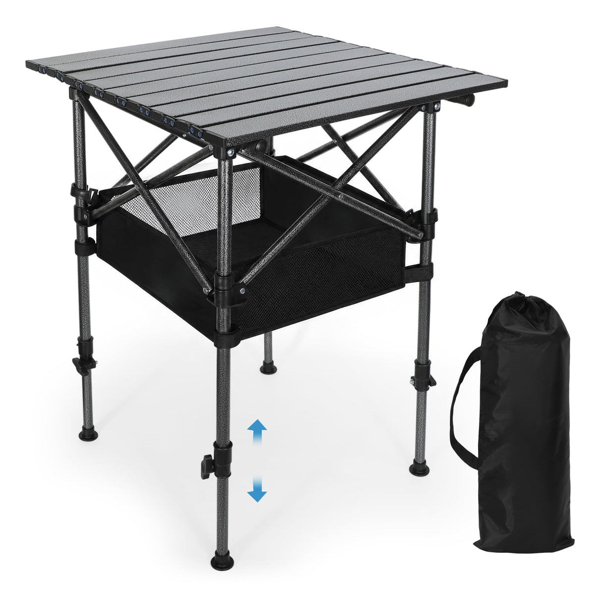CAPASTEC front view of folding table set up for convenience and stable surface