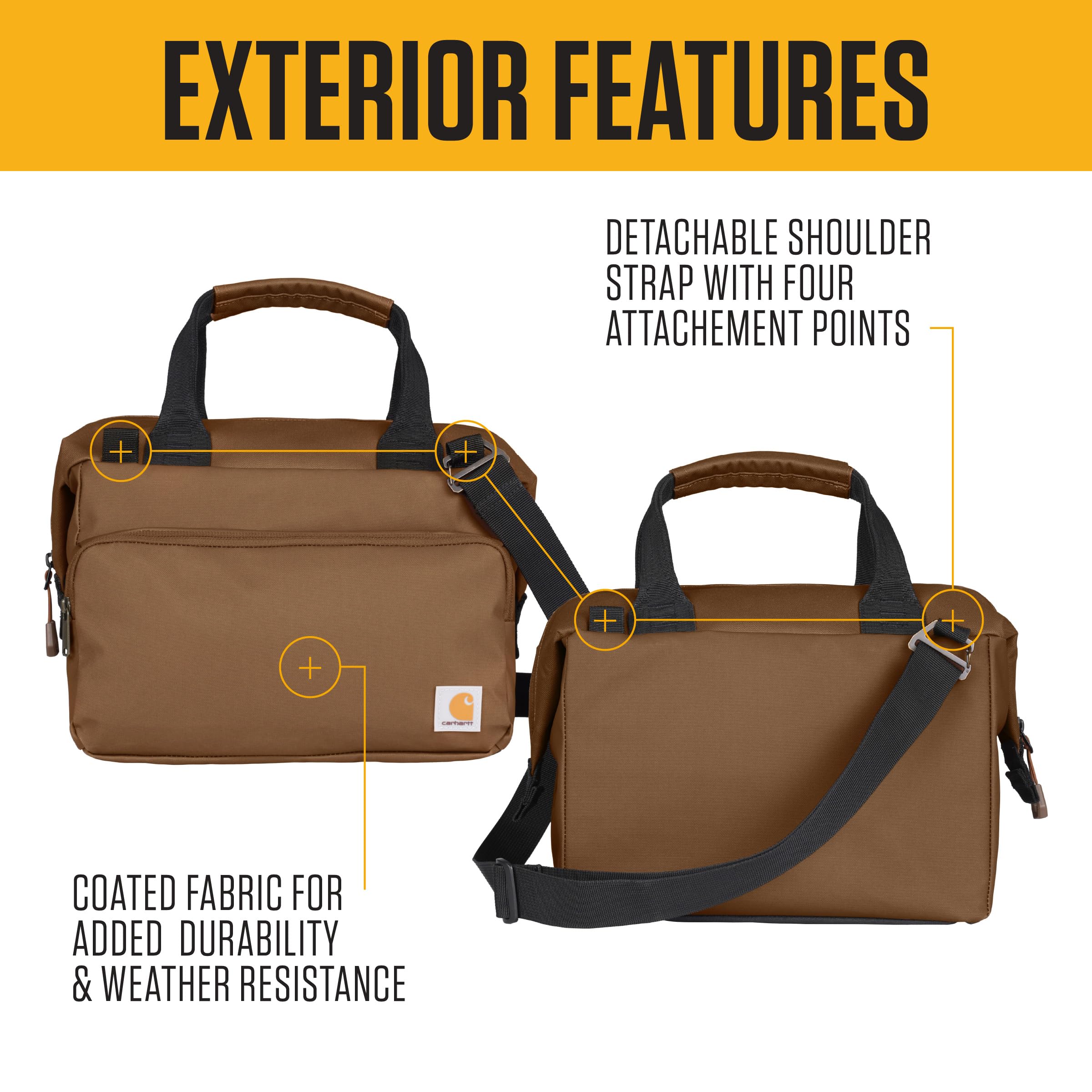 Carhartt wipeable interior liner close-up showing easy-clean benefit