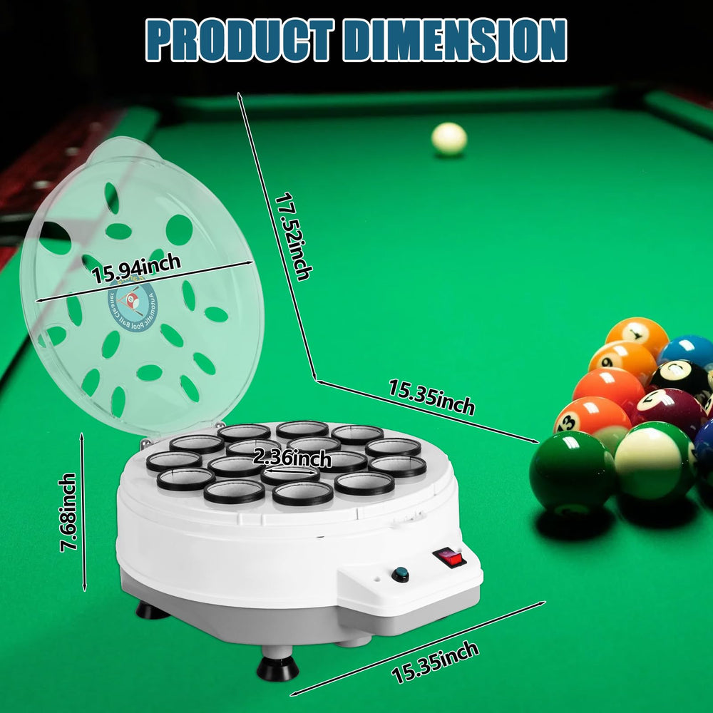 Carivia next to billiard balls showing scale and capacity benefit