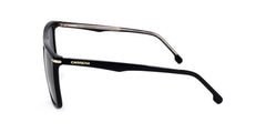 Carrera temple profile showing 145mm arm and secure fit comfort benefit