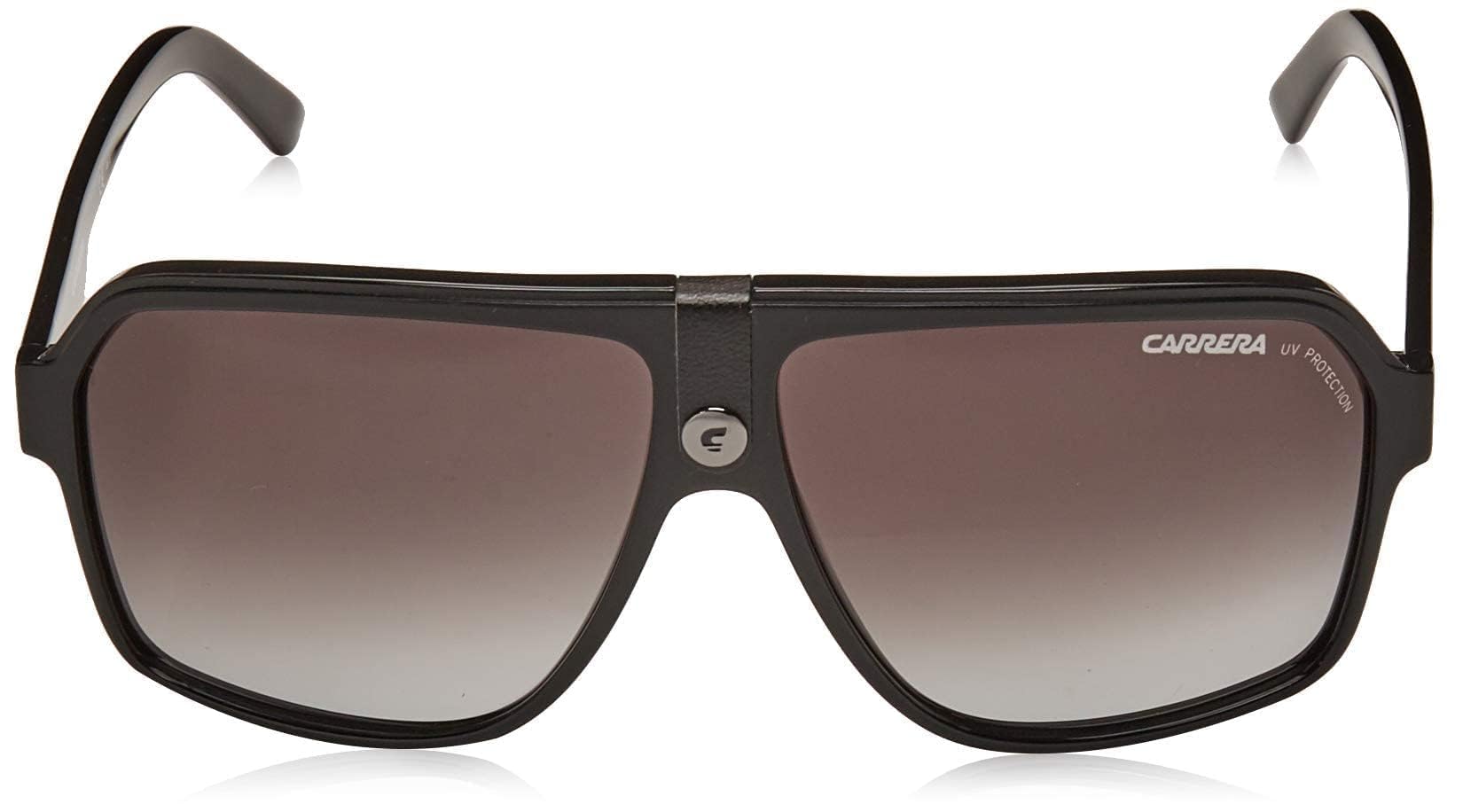 Carrera double bridge close-up highlighting silver monogram and refined metal detail