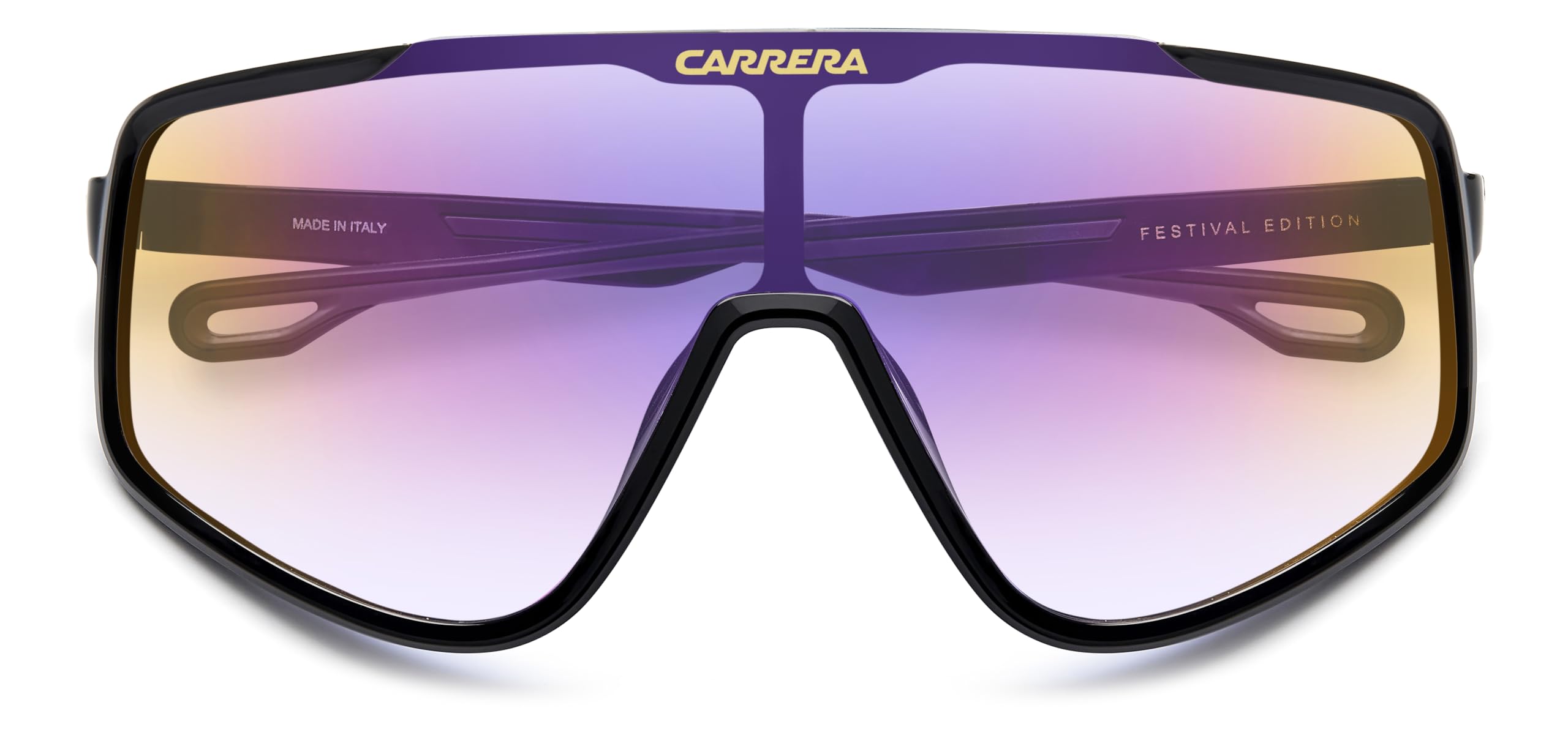 Carrera side profile showing curved temples and sculpted nose pads for comfortable fit