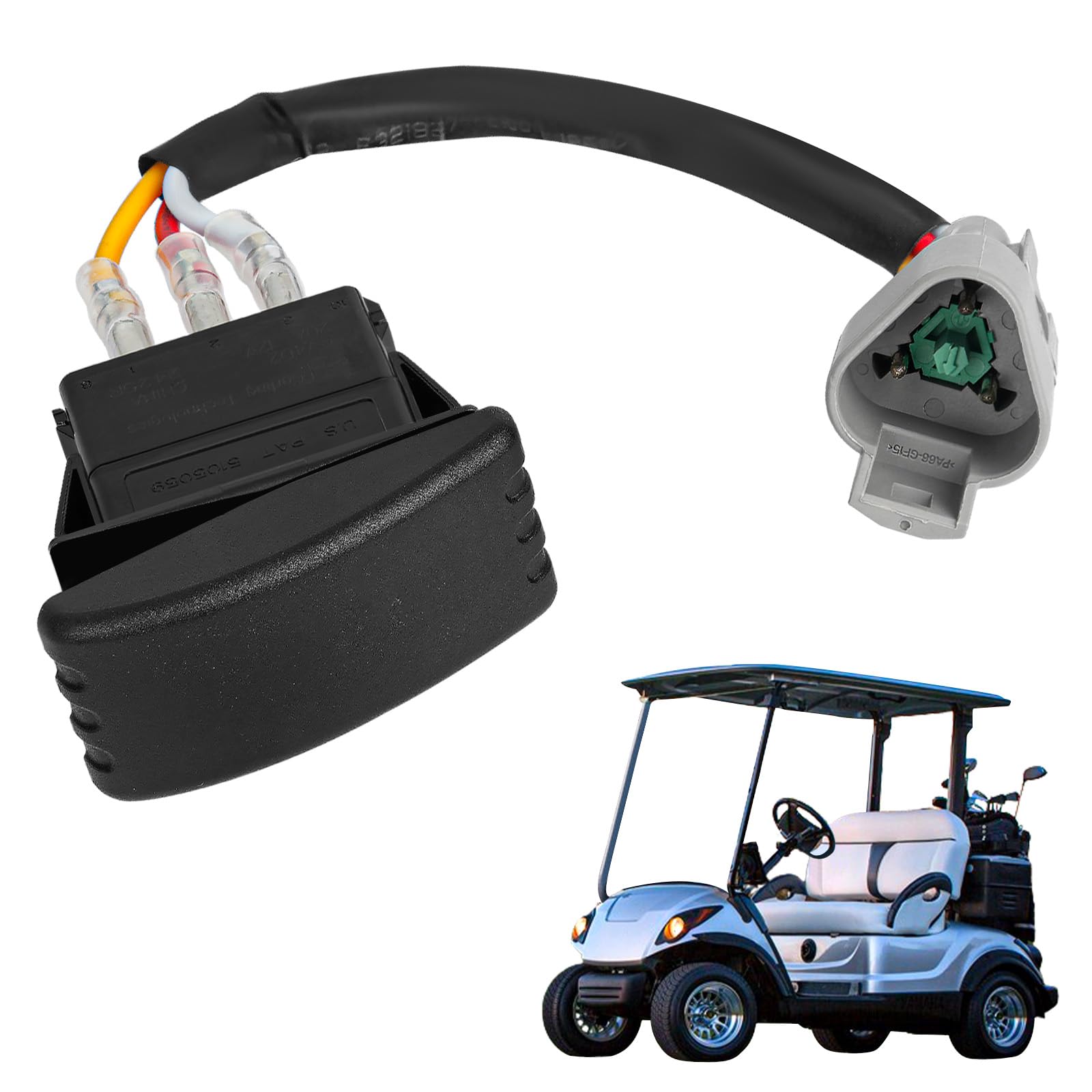 CartClan forward reverse switch front view showing durable housing and fitment benefit