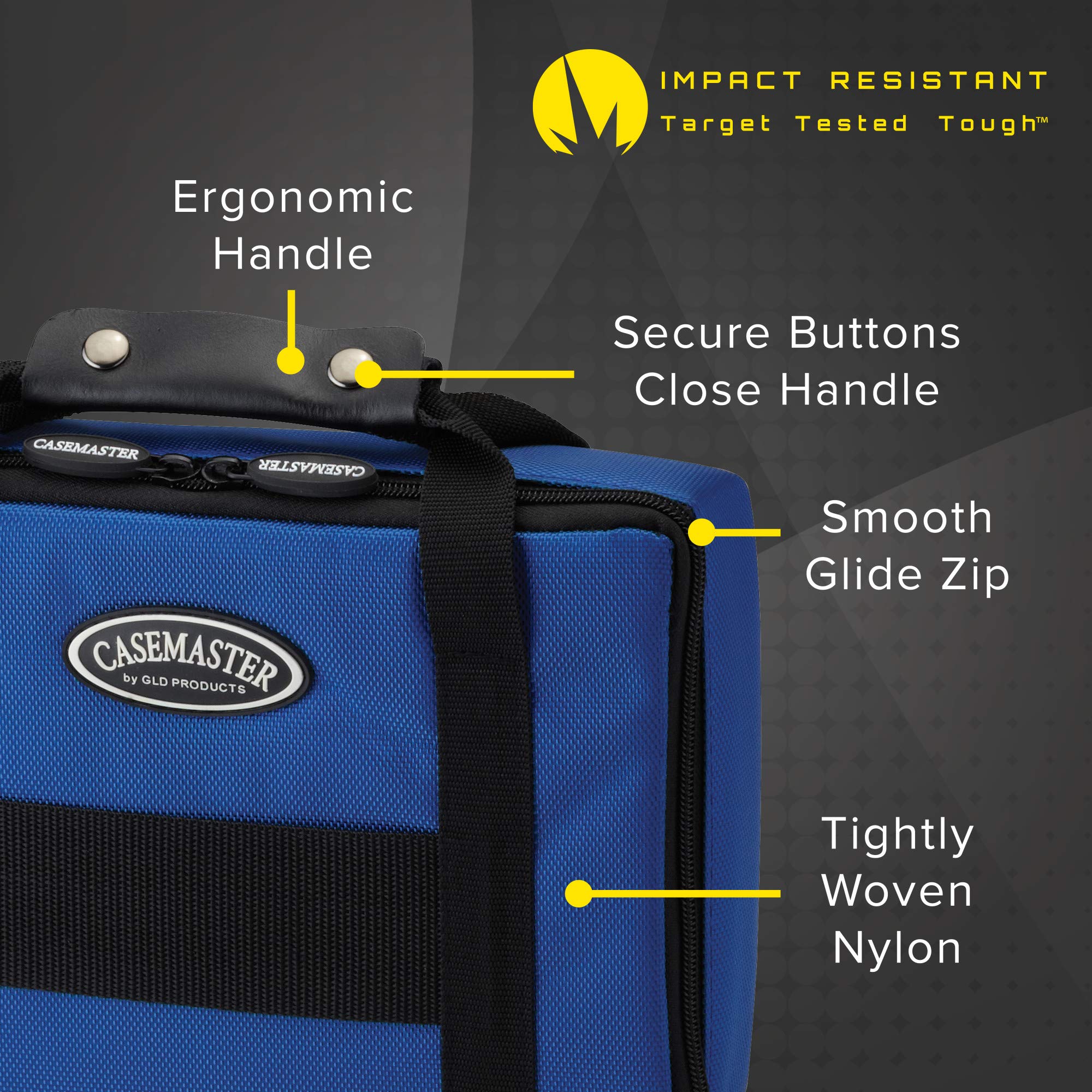 Casemaster flight pockets detail holding extra flights for quick replacement benefit