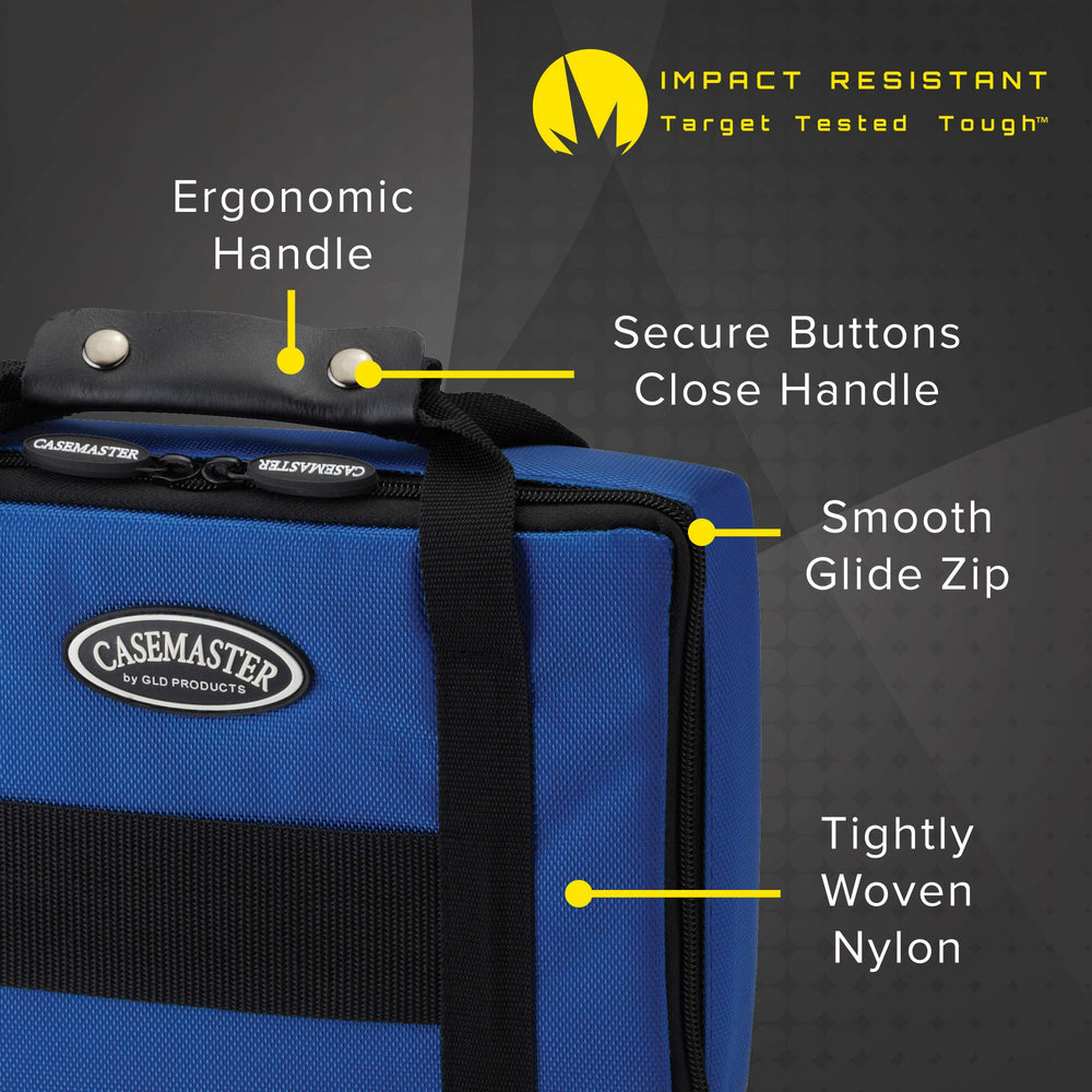 Casemaster flight pockets detail holding extra flights for quick replacement benefit