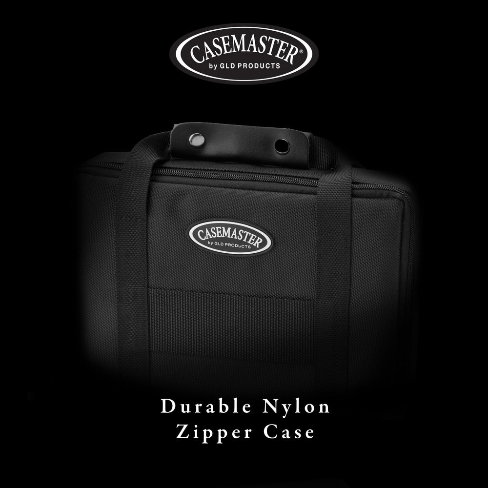 Casemaster inside a travel bag showing compact size and easy transport