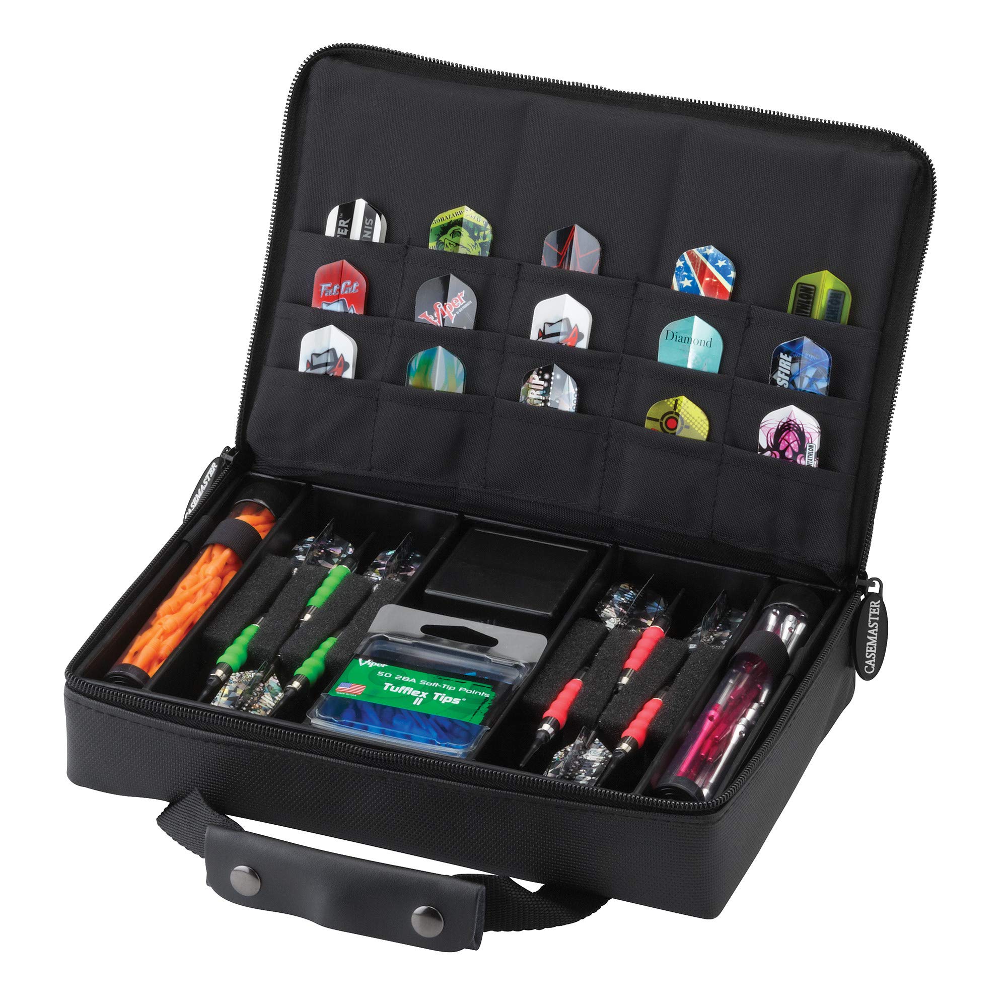 Casemaster larger accessory pocket storing cards and cash for convenience