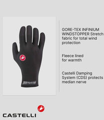 CASTELLI palm detail with silicone grip zones enhancing wet-weather control