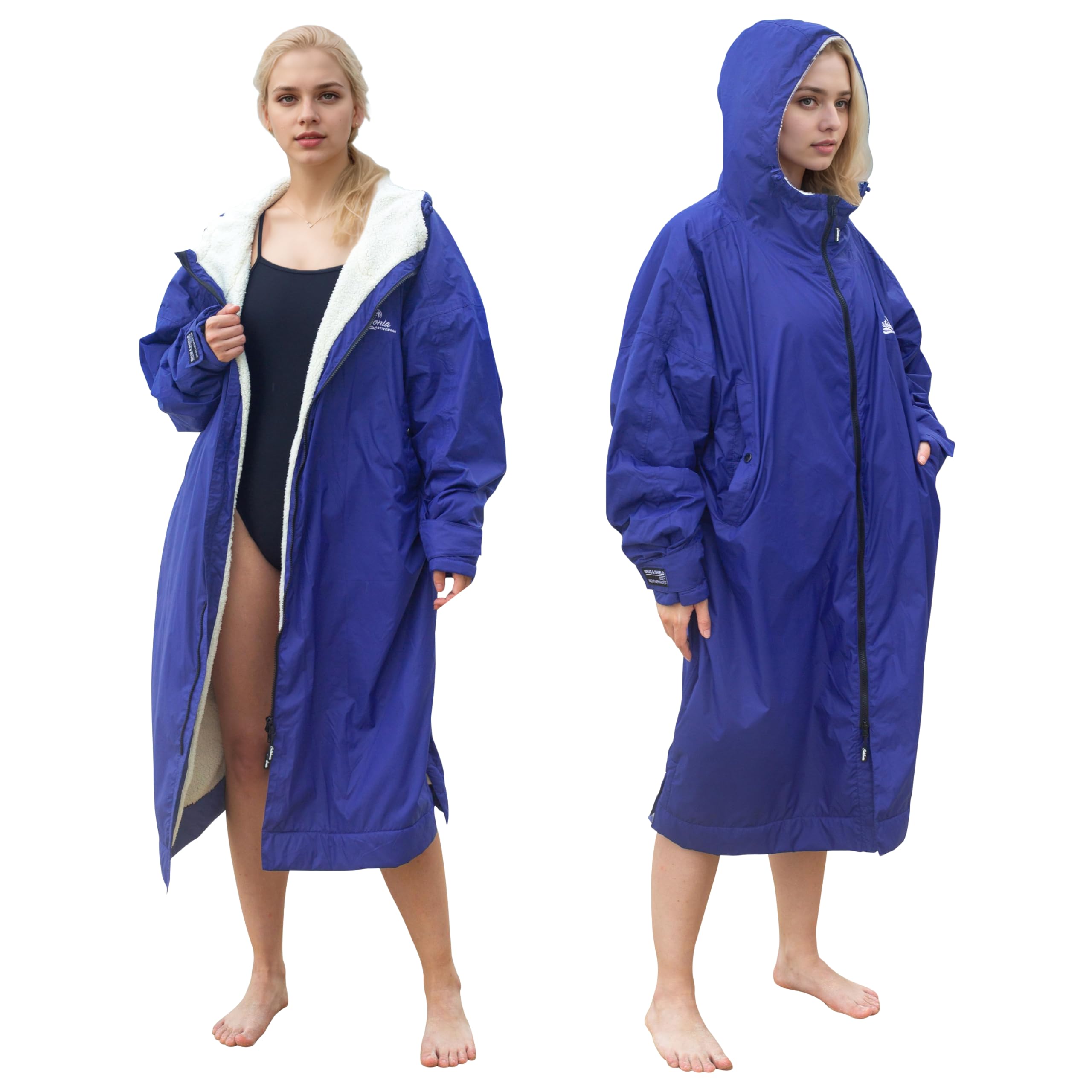 Catalonia front view parka showing full coverage and quick warmth