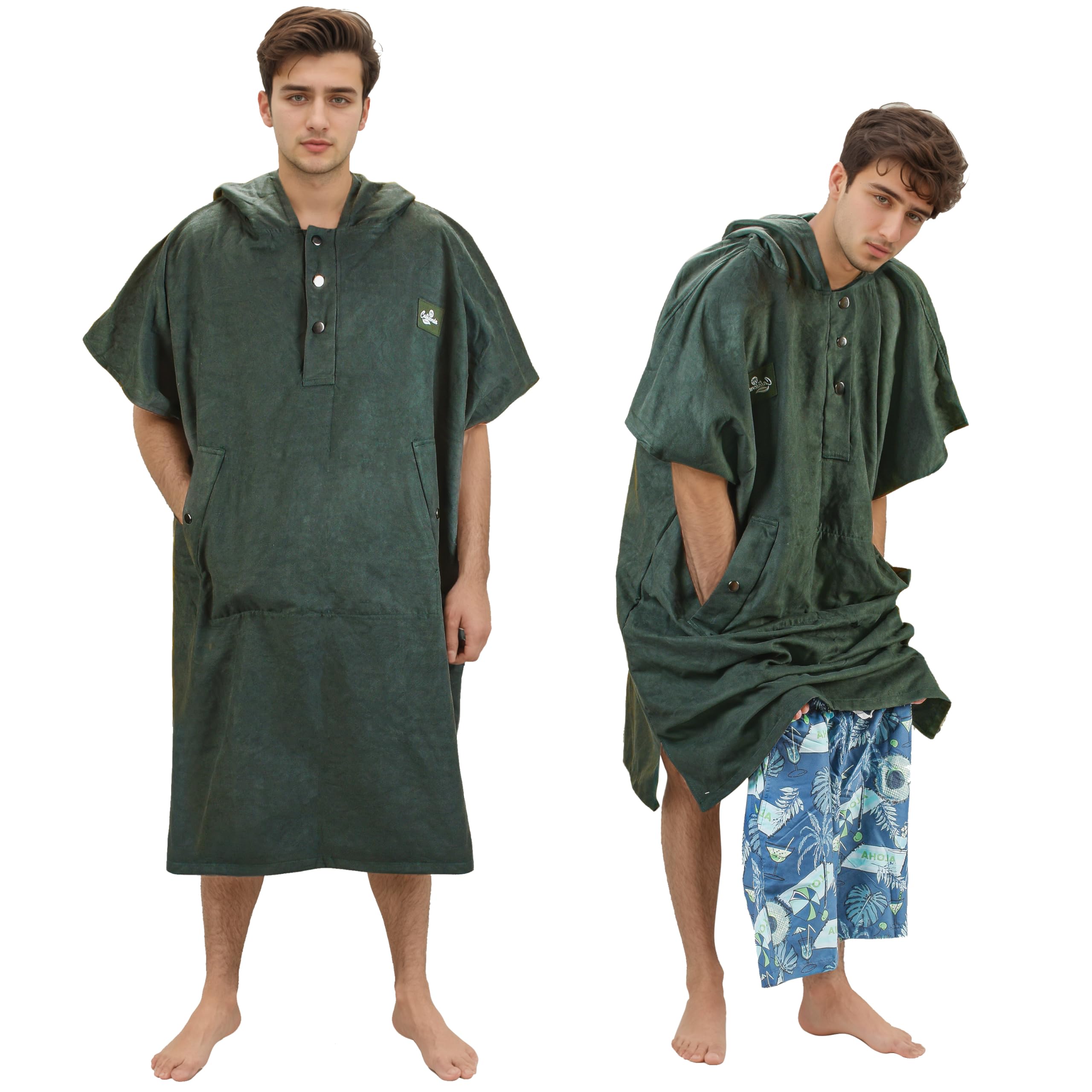Catalonia poncho front view showing full coverage and quick change benefit