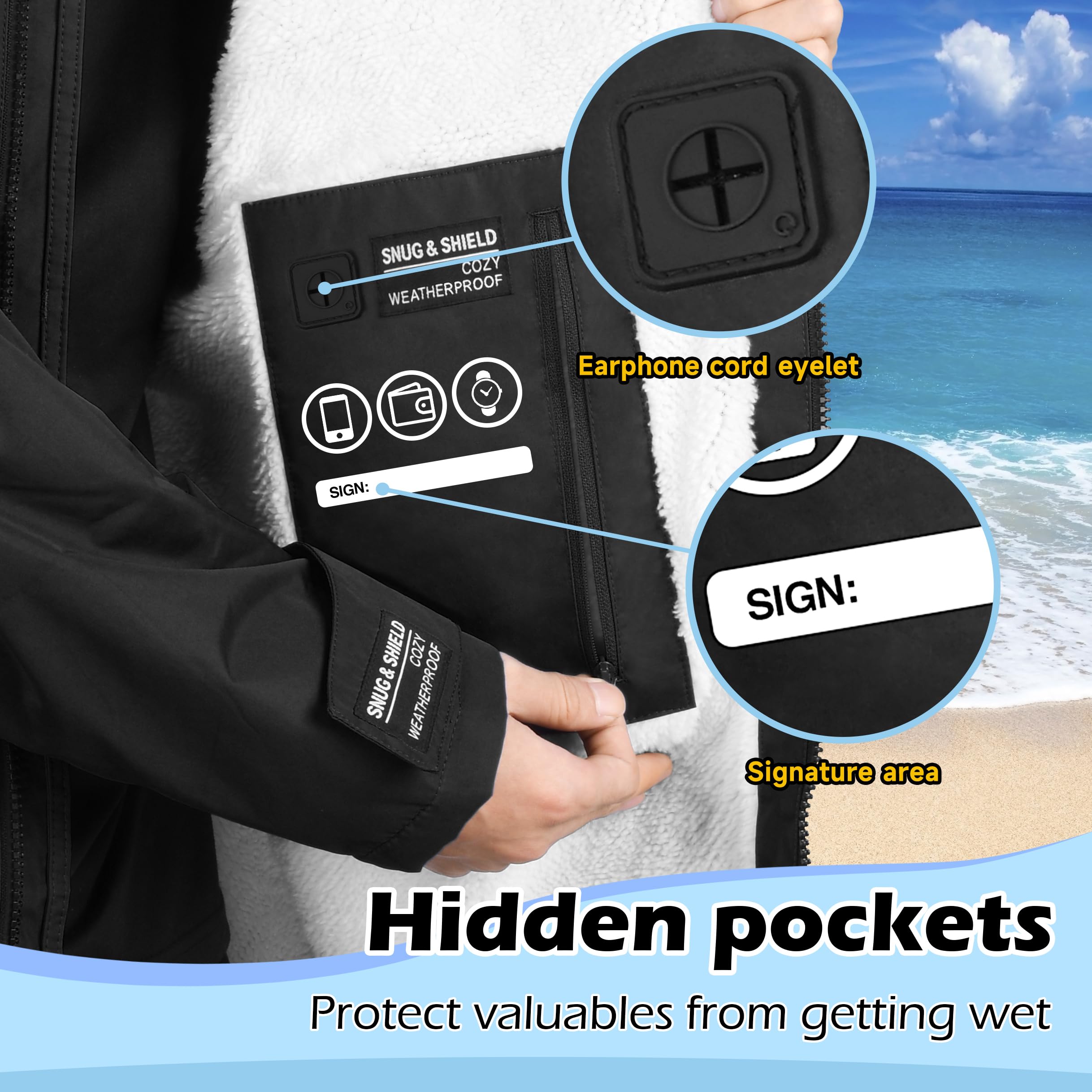 Catalonia two-way zipper action showing easy changing and ventilation
