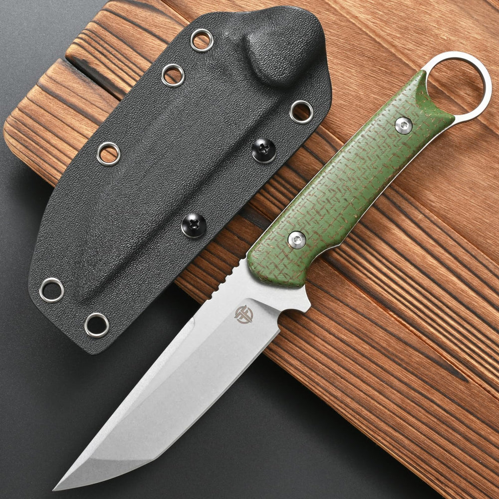 CCFFCC FF106 stonewashed DC53 blade close-up for durable edge retention