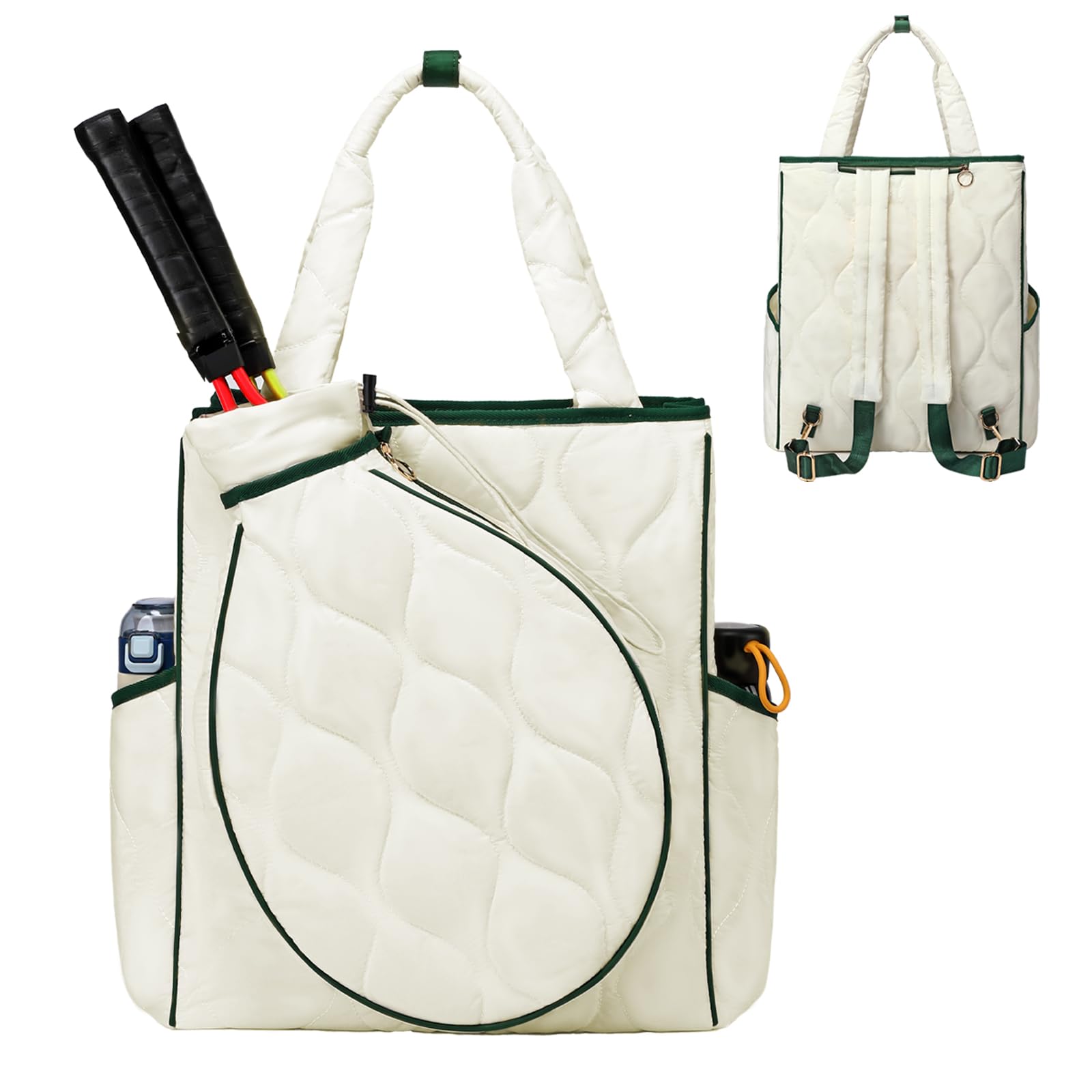 CCGTIOR front view of matte white tote showing roomy design and style