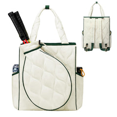 CCGTIOR front view of matte white tote showing roomy design and style
