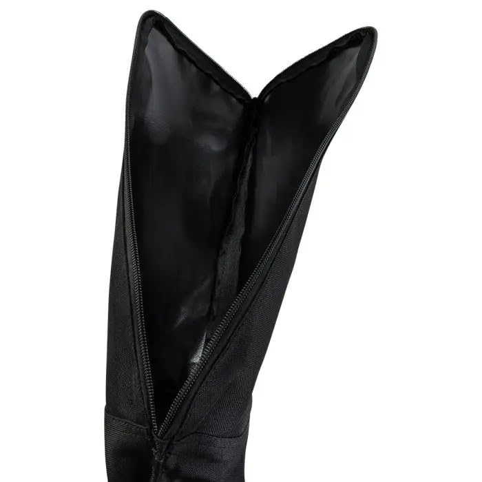 Close detail of CCM bag polyester texture and reinforced stitching durability
