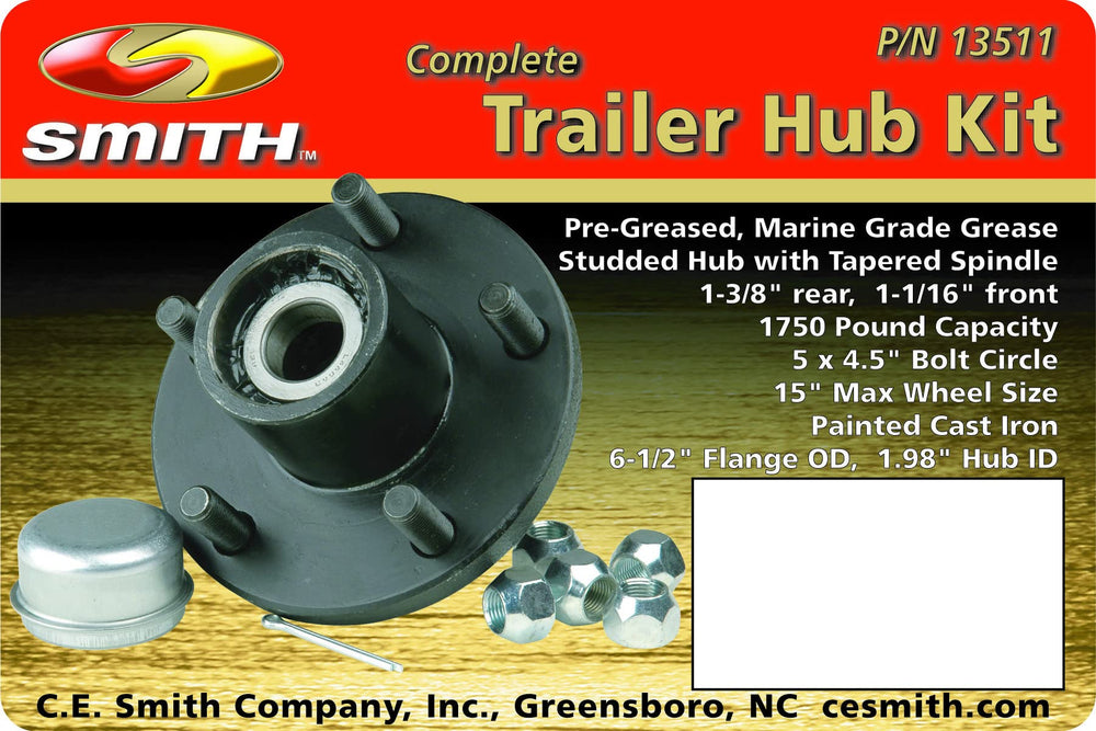 CE Smith close-up of bearing and hub detail demonstrating durable marine finish