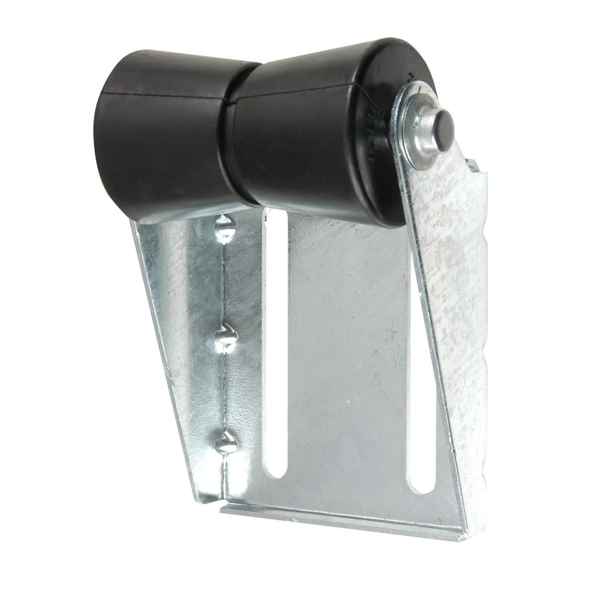 CE Smith front view showing 5" roller and galvanized bracket for reliable keel support