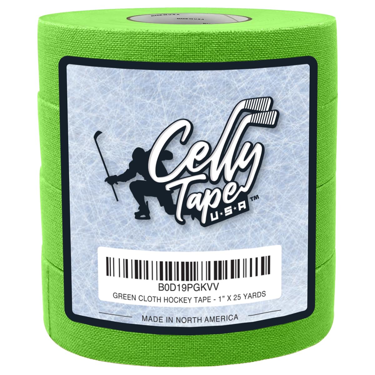 CellyTape front packaging showing neon green tape and four-roll value pack benefit