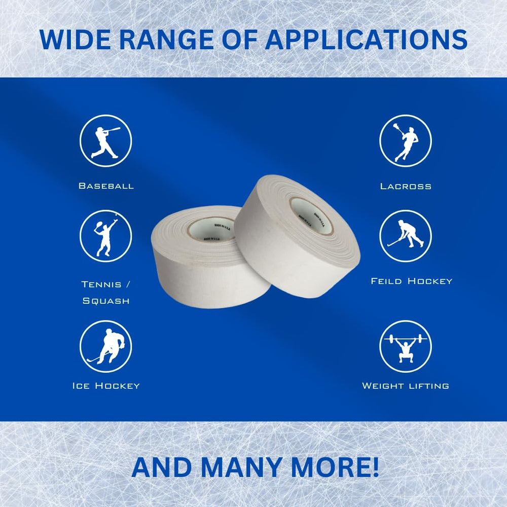 Detail of CellyTape wrapped on a goalie stick emphasizing durable hold and no-residue removal