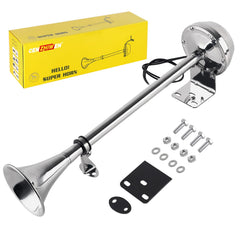 cenzhiwen front view chrome horn showing polished finish and durable protection
