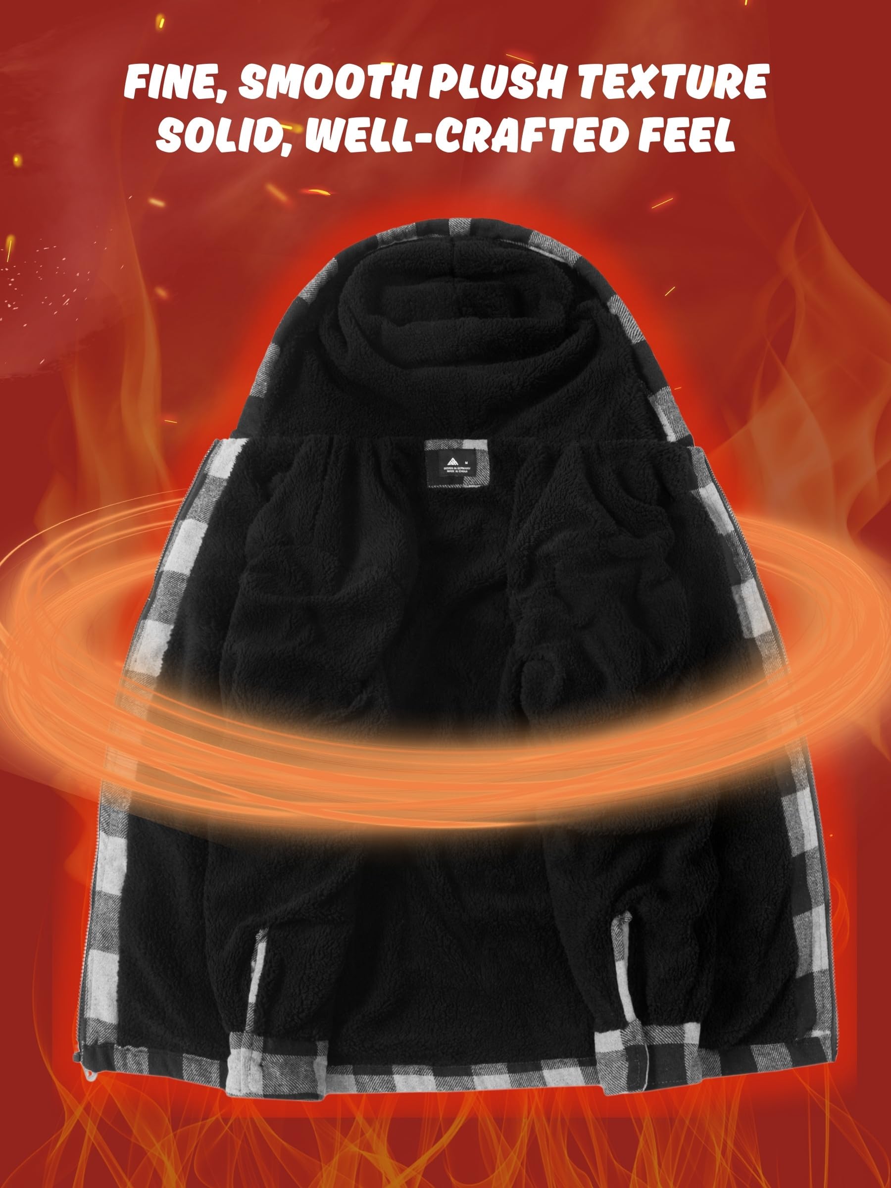 Ceoutdoor fleece shell texture detail illustrating durable, wind-resistant fabric