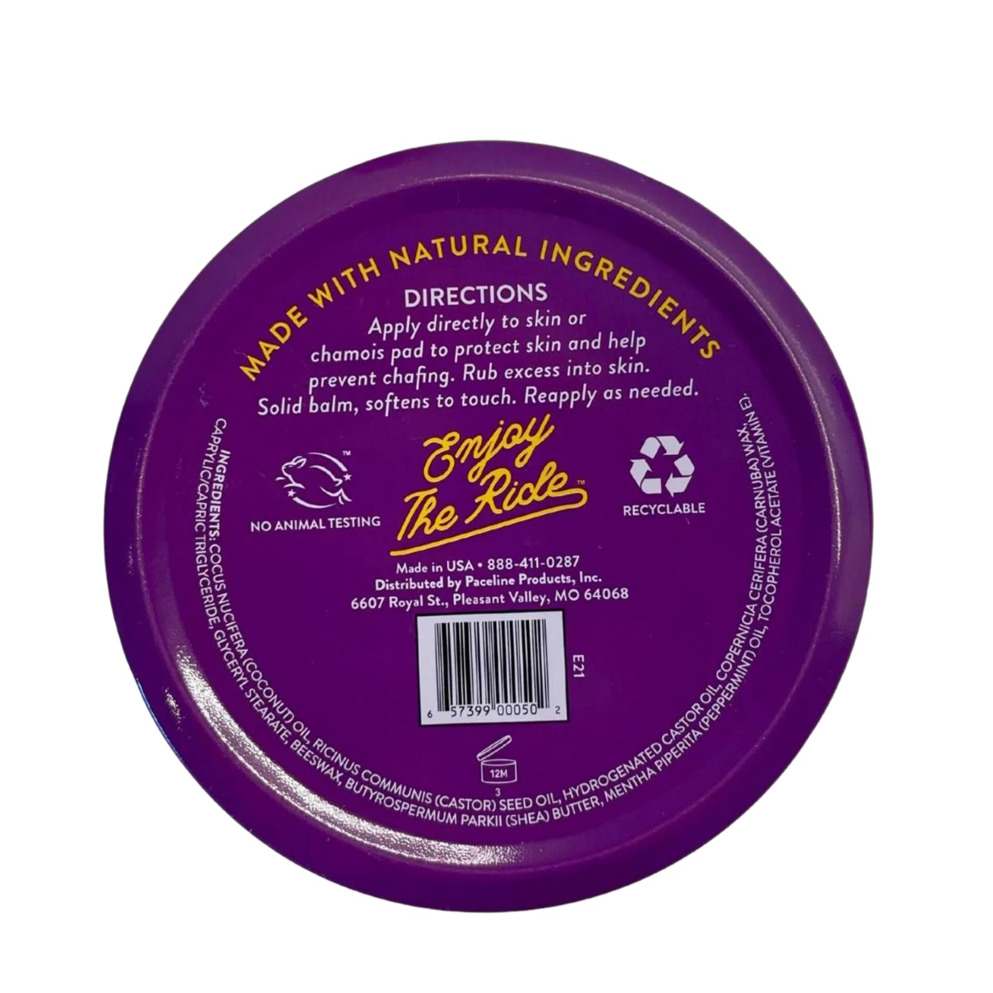Chamois Butt'r Ultra open tin closeup showing thick balm texture for lasting protection