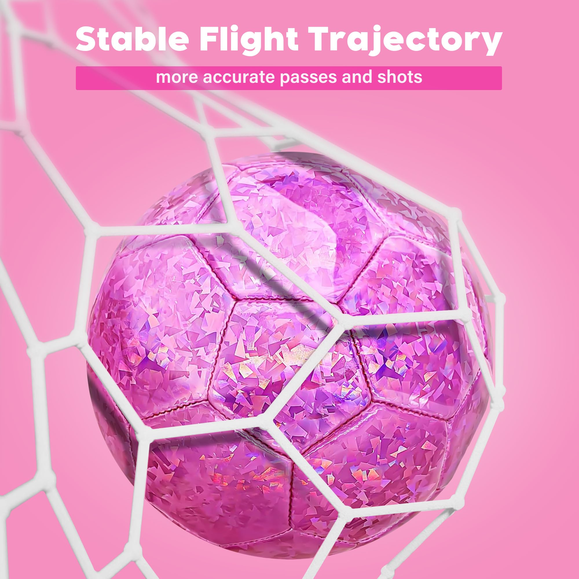 Champhox ball beside shoe showing size 5 scale for training and match readiness