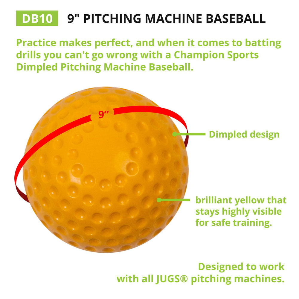 Champion Sports close-up of dimpled polyurethane texture for consistent machine feeding