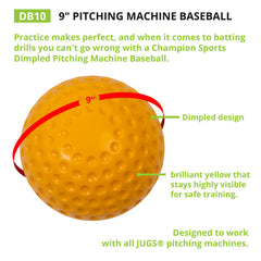 Champion Sports close-up of dimpled polyurethane texture for consistent machine feeding