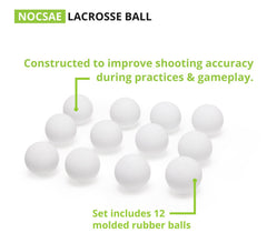 Champion Sports three lacrosse balls in mesh bag for easy transport and storage benefit