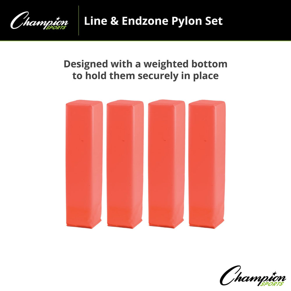 Champion Sports pylons in coach-led practice scene showing quick setup benefit
