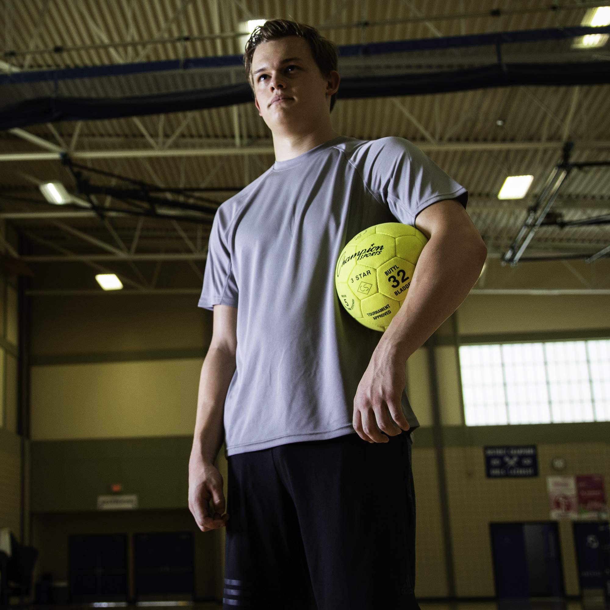 Champion Sports lifestyle gym setting showing ball ready for team training sessions