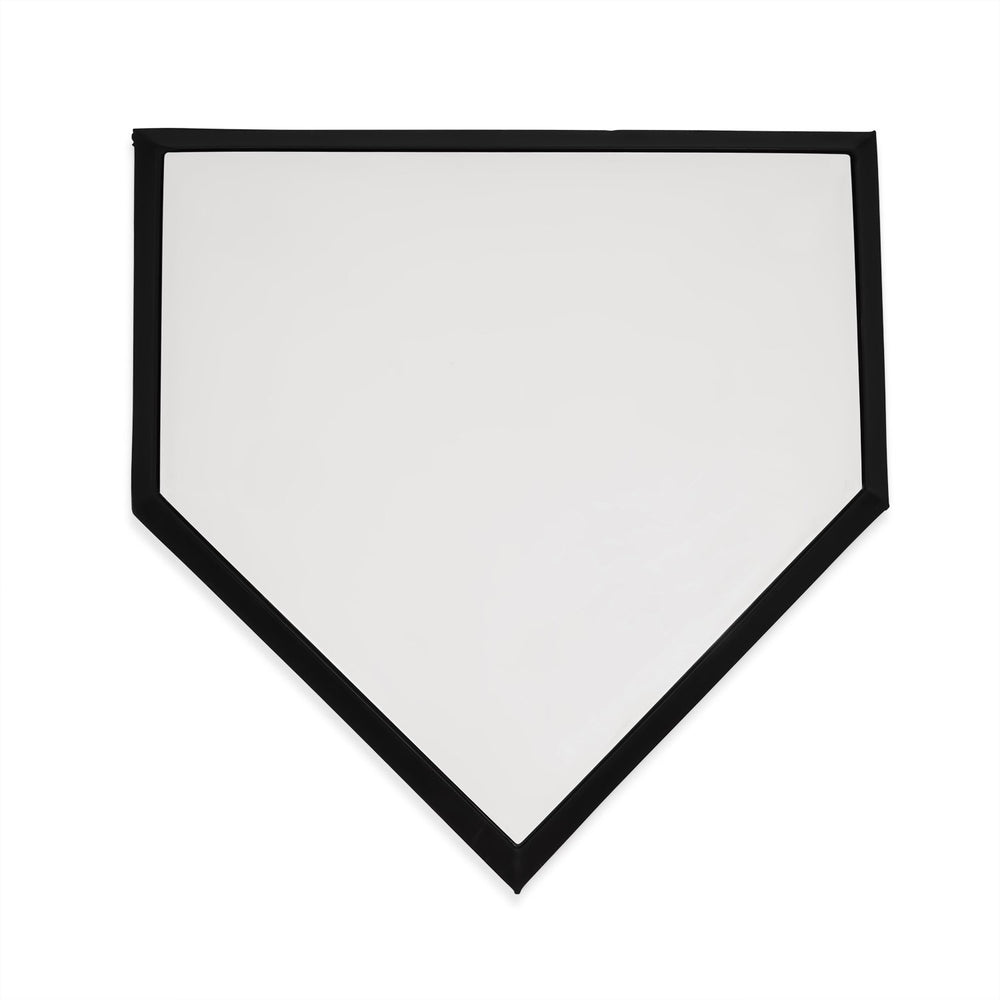 Champion Sports front view of molded-rubber home plate showing clean lines and contrast; safer slides