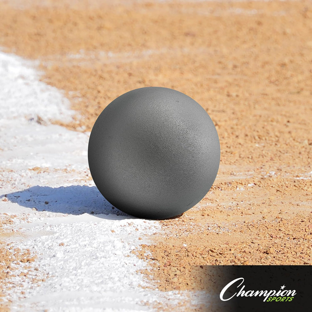 Champion Sports shot put stamped weight marking showing 8 lb. accuracy for consistent practice