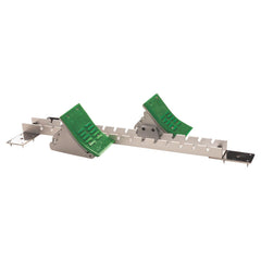 Champion Sports starting block front view showing green frame and stability benefit