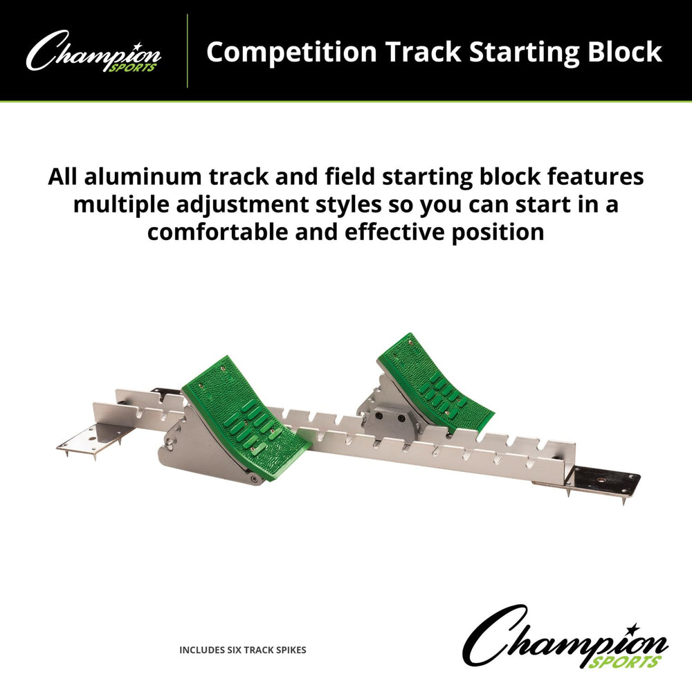 Champion Sports included six track spikes and hardware for immediate anchoring