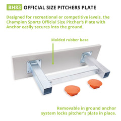Champion Sports close-up of molded rubber texture showing cleat-resistant traction benefit