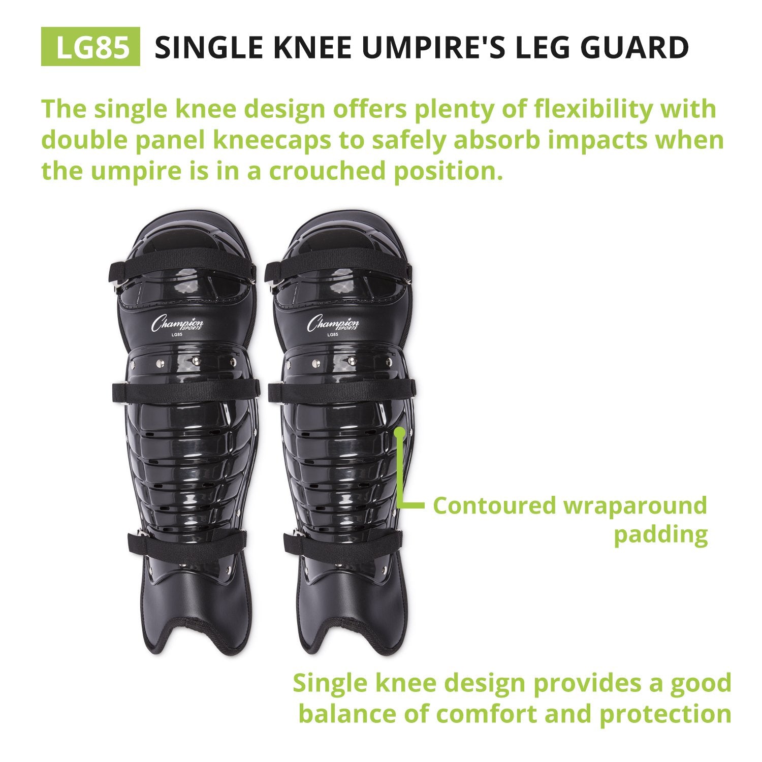 Champion Sports wraparound padding detail providing secure comfortable fit