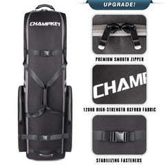CHAMPKEY close-up of 1200D Oxford fabric illustrating durable water resistance