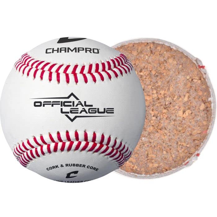 CHAMPRO CBB-40 leather close-up highlighting stitches and grip for reliable practice use