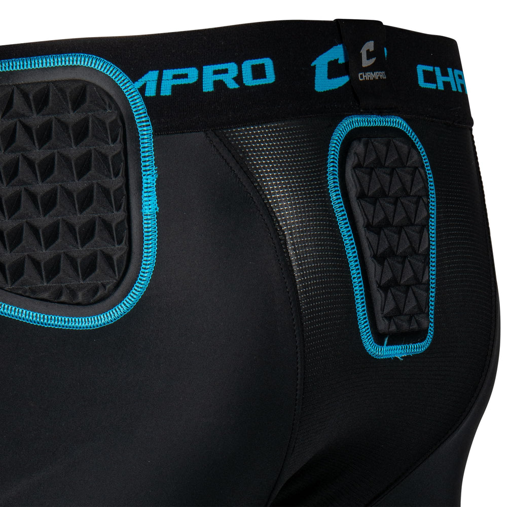 CHAMPRO built-in cup pocket detail demonstrating secure cup placement benefit