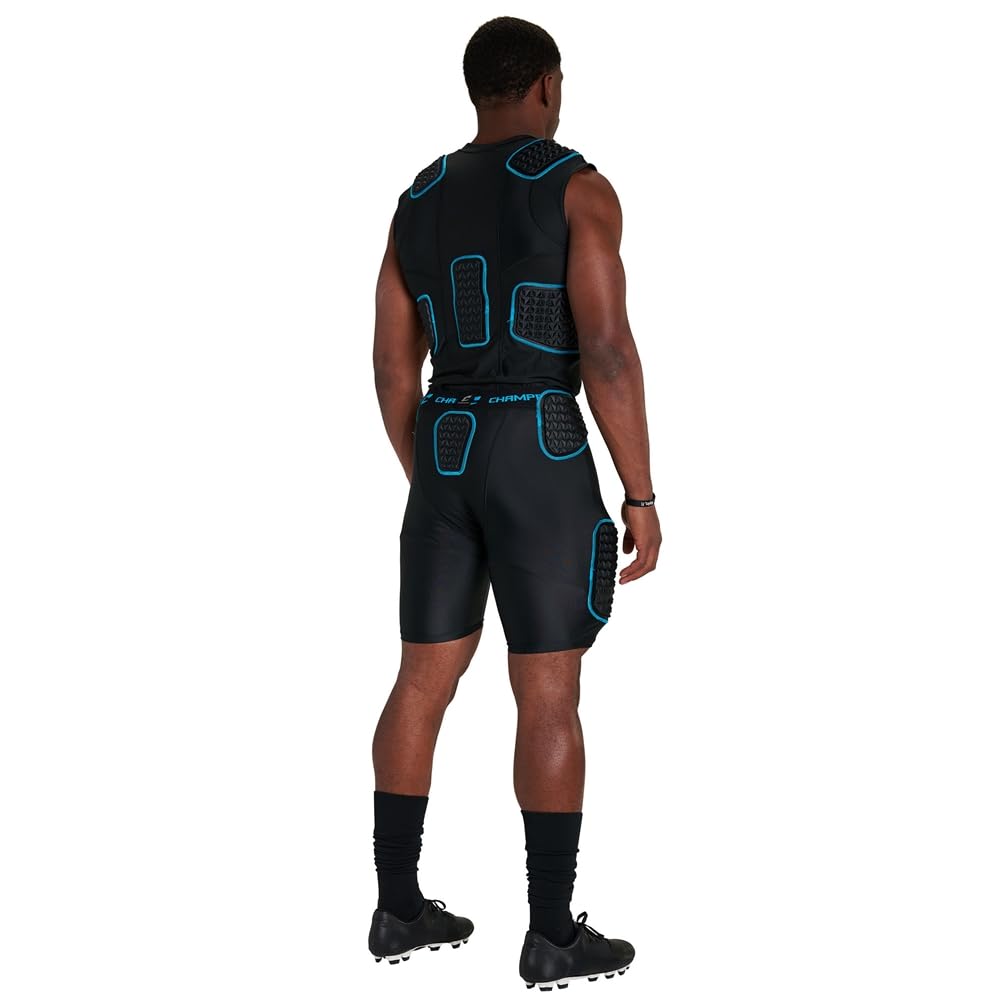 CHAMPRO lifestyle shot of player wearing girdle illustrating mobility and protection benefit