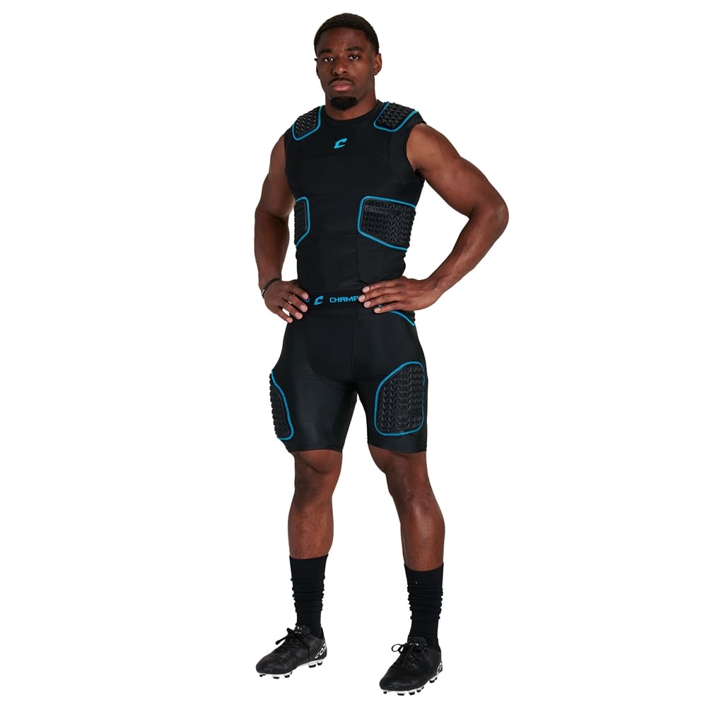 CHAMPRO waist scale demo of adult medium showing proper compression fit benefit