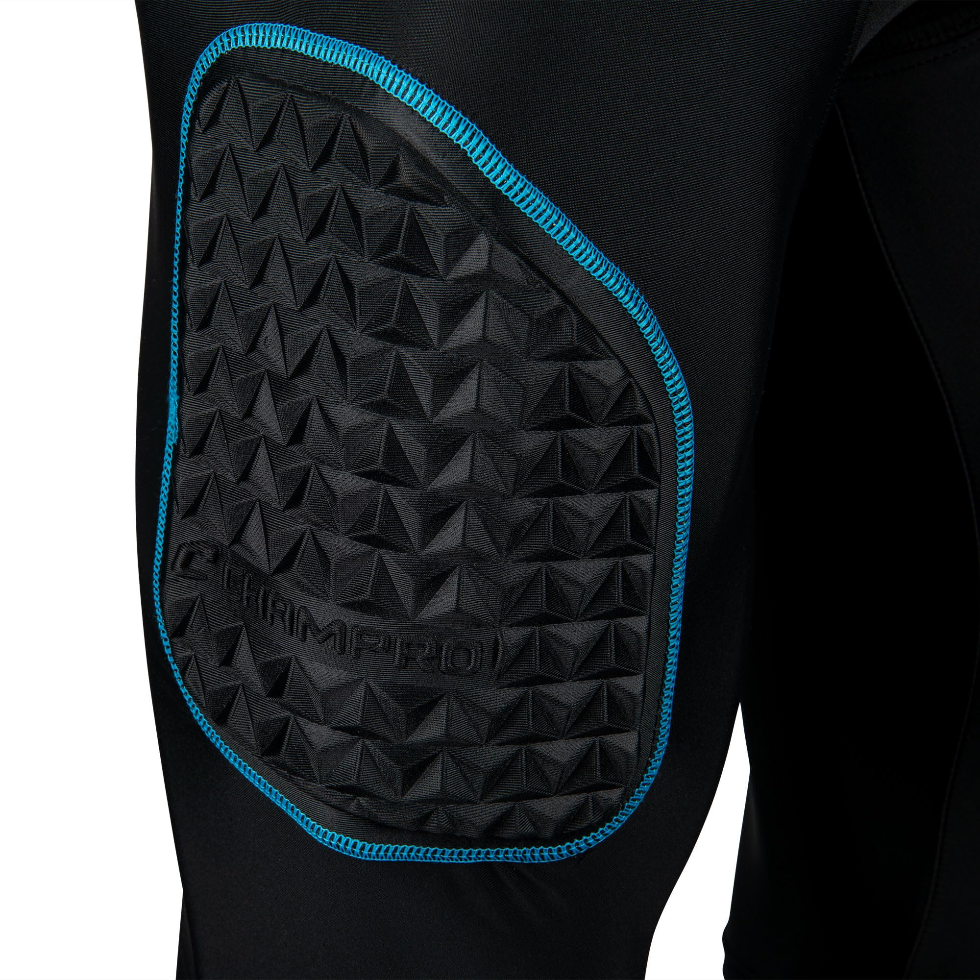 CHAMPRO side view focusing on hip pad placement for impact protection benefit
