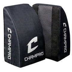 CHAMPRO front view showing cushion and straps for better knee protection