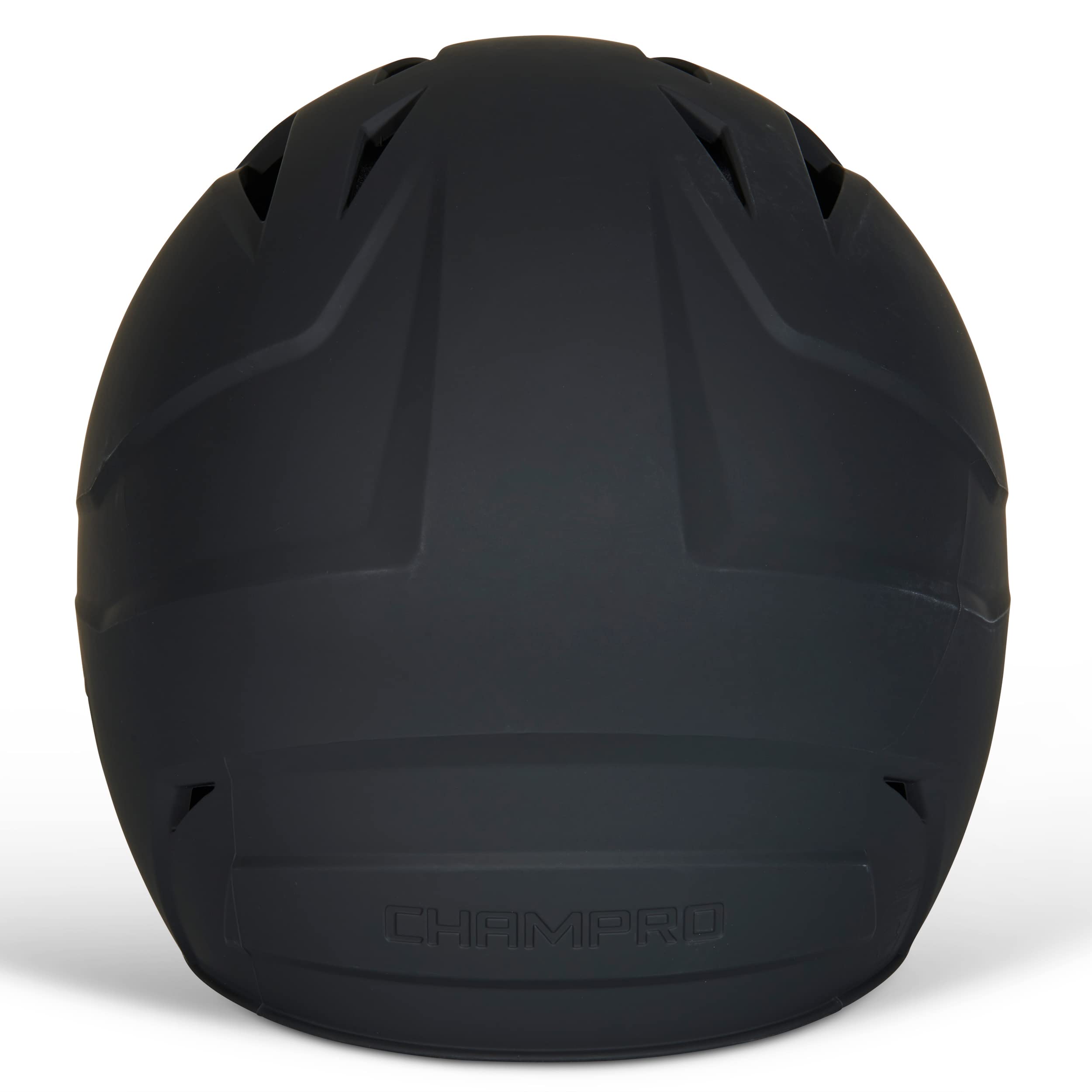 CHAMPRO facemask attachment detail showing secure mount and facial protection