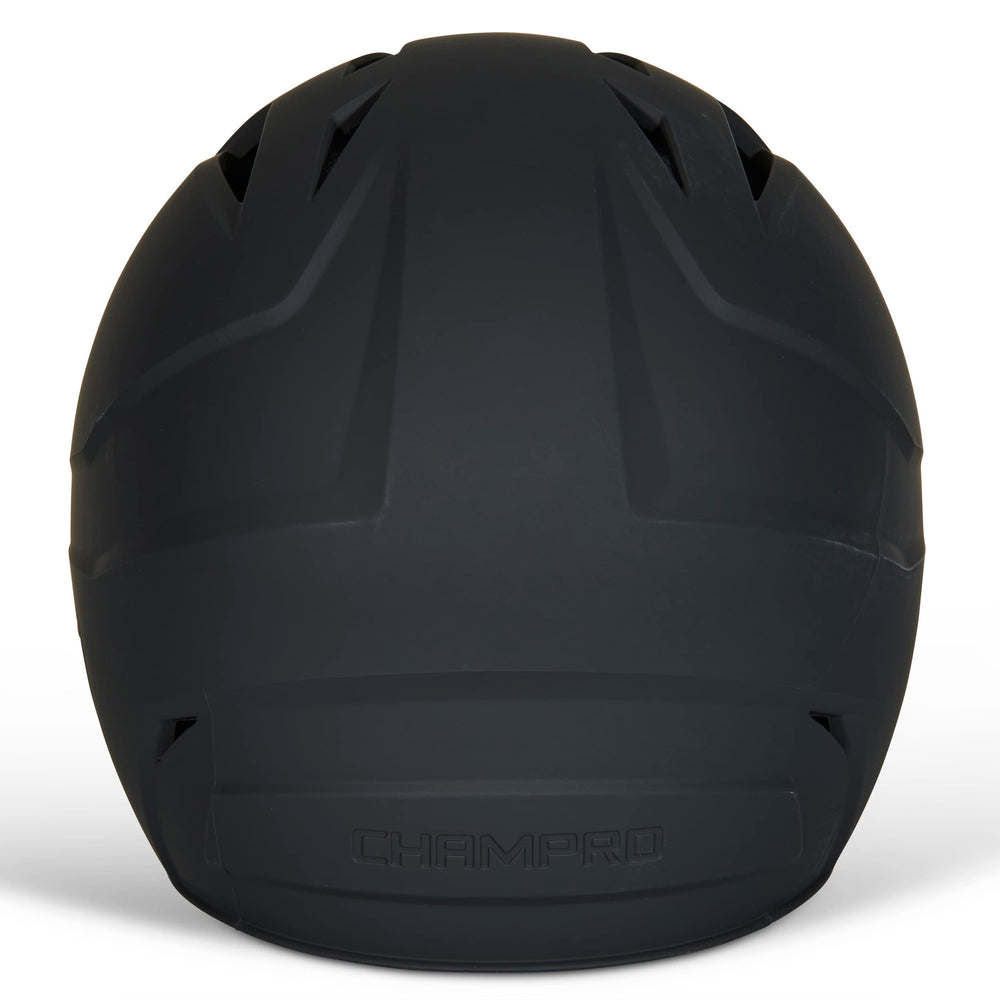 CHAMPRO facemask attachment detail showing secure mount and facial protection